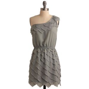 ModCloth Grey Leaf Dress